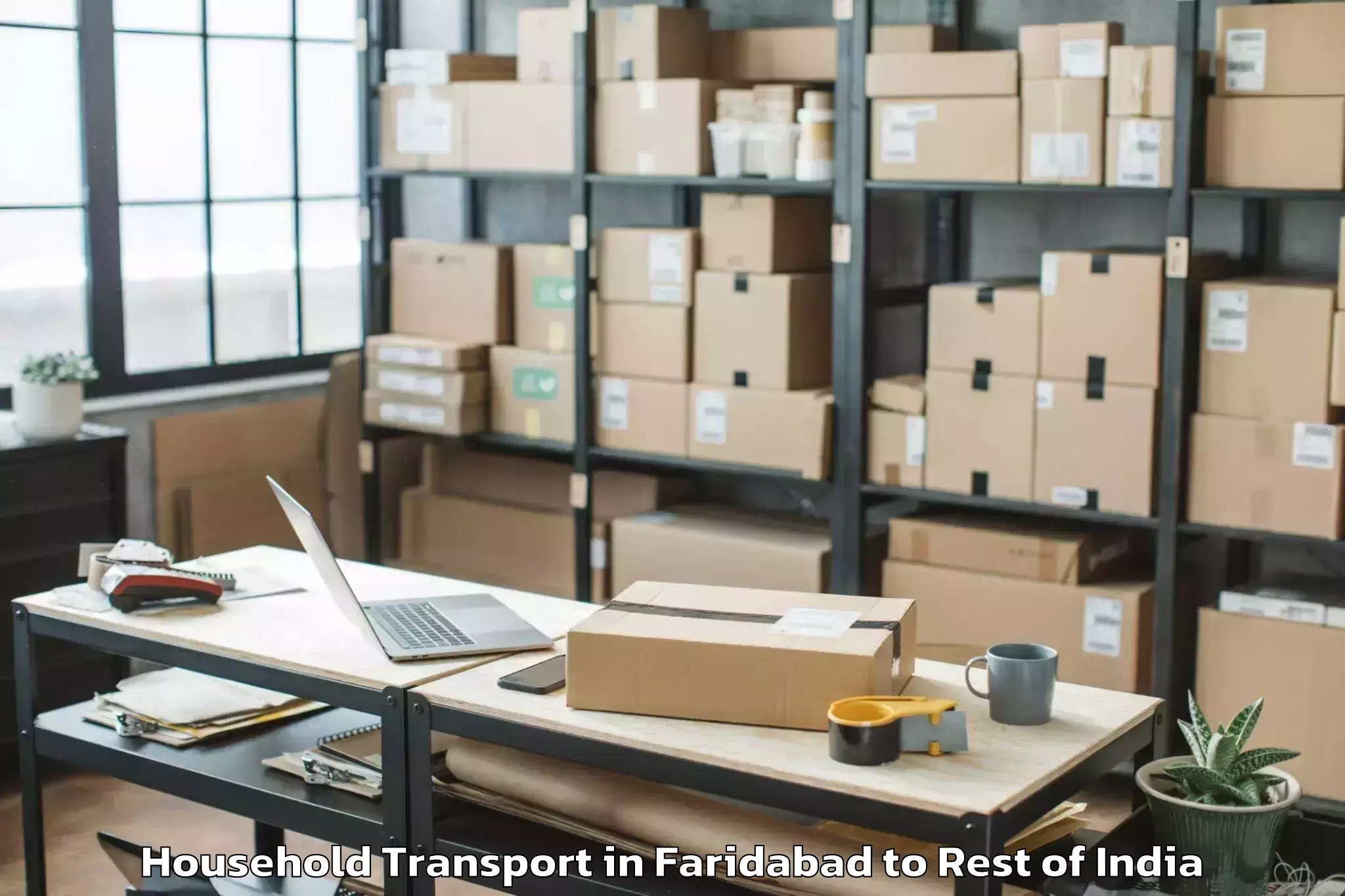 Book Faridabad to Srinagar Airport Sxr Household Transport Online